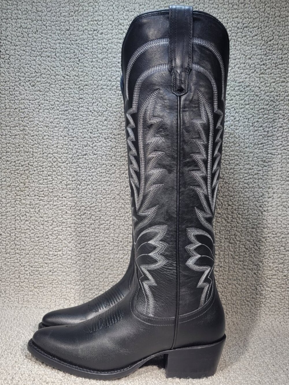 Tecovas the Abby Women's US Size 7.5B Midnight Cowhide Cowgirl Boots